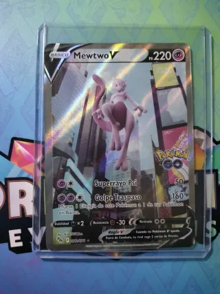 Mewtwo V 072/078 Pokémon GO Error de impresión