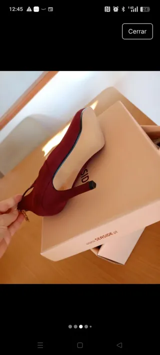 Tacones burdeos SERSIDE Talla 38 Nuevos