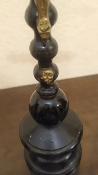 Cruz antigua crucifijo madera y metal rebajado