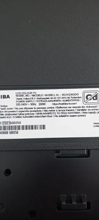 Placa Vestel 271222R3 Toshiba 65uv2363dg