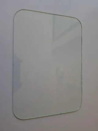 Cristal rectangular con bordes redondeados