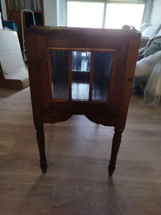 Mueble Bar Vintage Madera y Cristal