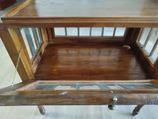 Mueble Bar Vintage Madera y Cristal