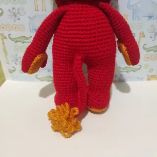 Muñeco de Nene león de lana