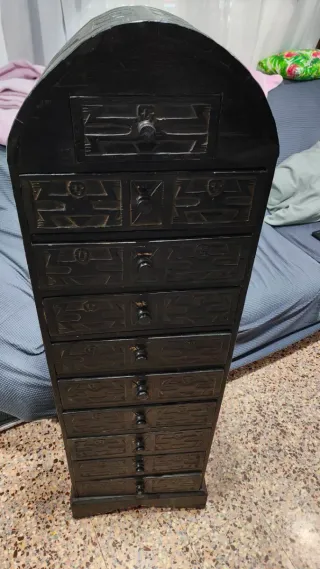 Cajonera Étnica Vintage Negra