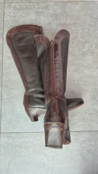 Botas altas de piel Camper marrones
