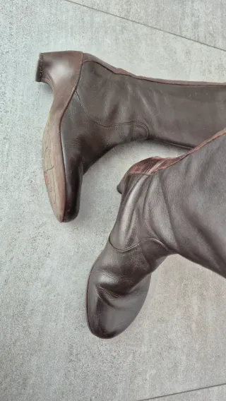 Botas altas de piel Camper marrones