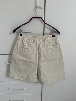 Shorts pantalones cortos Zara beige talla S 36-38