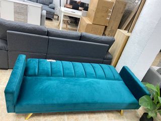 Sofá Cama Click Clack Terciopelo Turquesa ¡NUEVO!