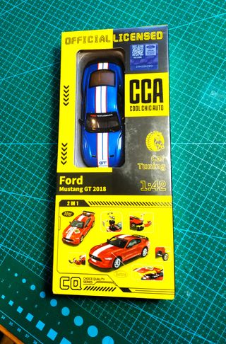 Figura de Vegeta + Coche Ford Mustang escala 1:42