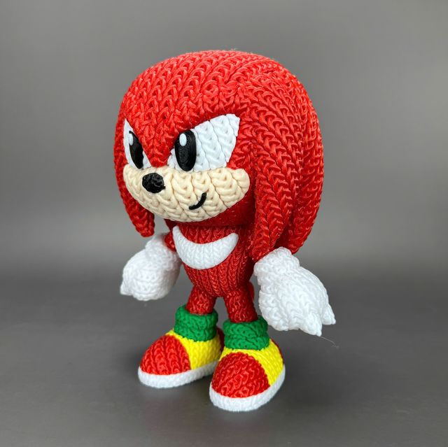 Muñeco crochet Knuckles Sonic 3D