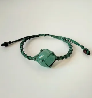 Bracciale macramè Avventurina verde