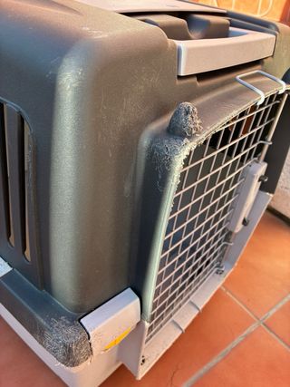 Transportín Perro Gris y Blanco