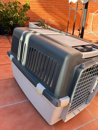 Transportín Perro Gris y Blanco