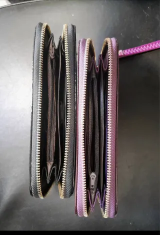 Carteras de mano elegantes (negras y moradas)