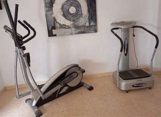 Elíptica y Plataforma Vibratoria Gym Fitness