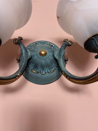 Aplique de pared doble cristal y metal