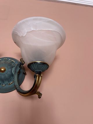 Aplique de pared doble cristal y metal