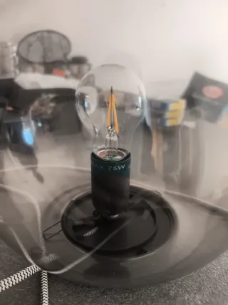 Lámpara de mesa cristal y plástico