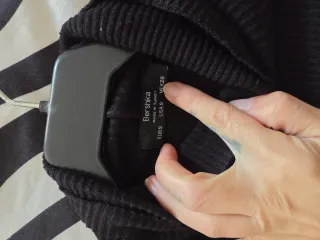 Top negro manga larga espalda abierta