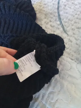 Jersey negro crop top talla XS