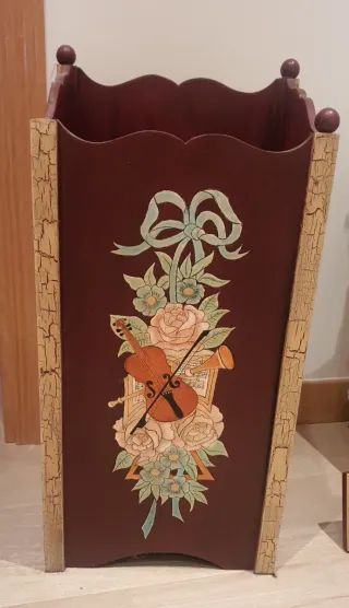 Paragüero, perchero y guarda llaves rústico