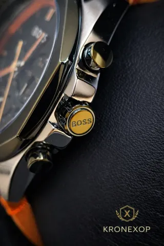 Reloj Premium Boss Cronógrafo Verde Naranja Nuevo
