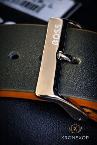 Reloj Premium Boss Cronógrafo Verde Naranja Nuevo