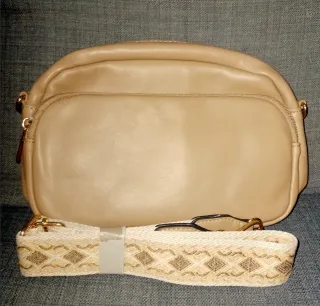 Bolso bandolera beige mujer
