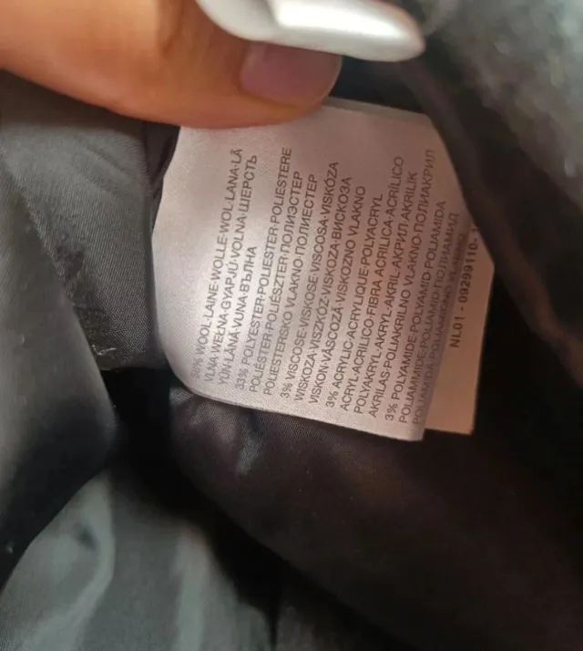 Abrigo de lana gris talla 46