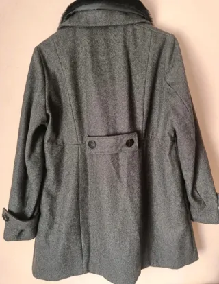 Abrigo de lana gris talla 46