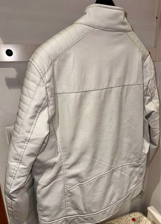 Chaqueta de cuero Belstaff blanca