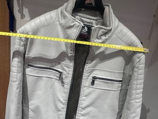 Chaqueta de cuero Belstaff blanca
