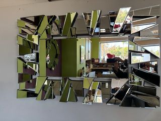 Consola de cristal estilo glam