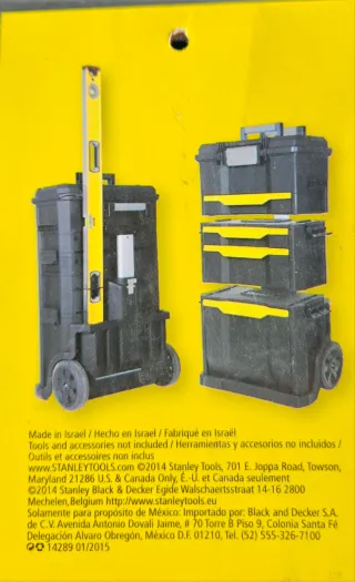 Caja de herramientas Stanley 3 en 1 con ruedas