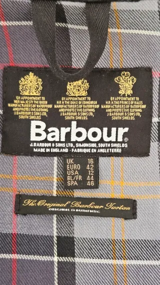 Chaqueta Barbour mujer negra. Talla 42