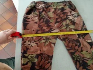 Pantaloni invernali donna fantasia floreale