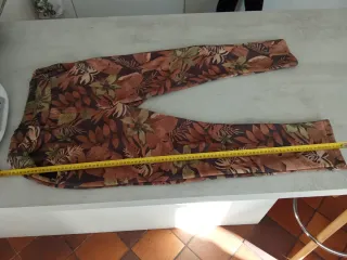 Pantaloni invernali donna fantasia floreale