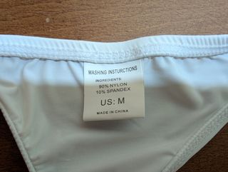 Tanga hombre blanco talla M