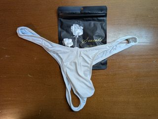 Tanga hombre blanco talla M