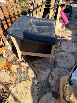 Sillón Stouby Piel y Haya