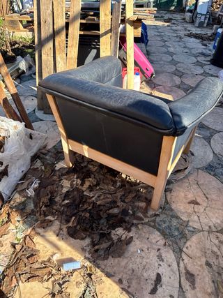 Sillón Stouby Piel y Haya