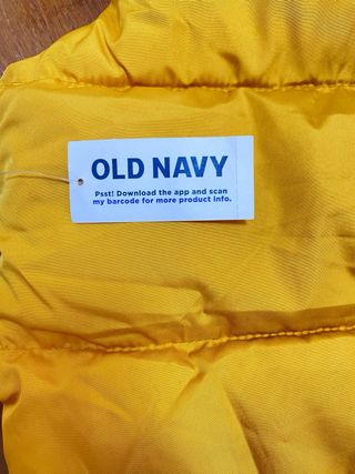 Chaleco Old Navy Puffer Amarillo