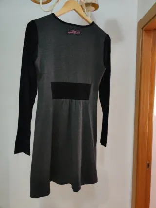 Vestido boutique gris y negro talla M- L