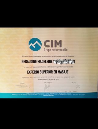 Quiromasajista terapéutica profesional