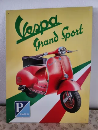 Targa Vespa Grand Sport Alluminio