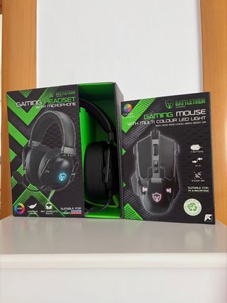Pacchetto mouse e cuffie gaming Battletron