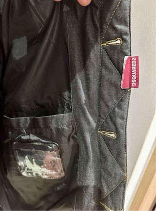 Cazadora Dsquared2 acolchada negra borreguillo