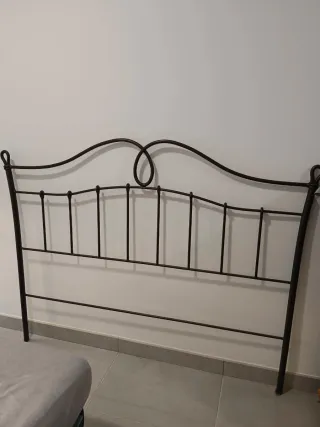 Cabecero de forja negro 160 ancho x 125 alto