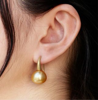 Pendientes Perlas Golden South Sea GIA